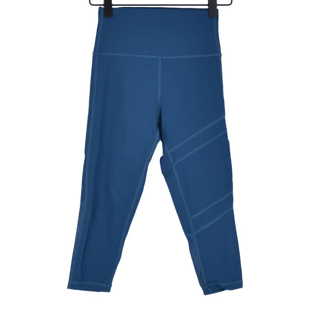 Zyia Active Corsair Brilliant Mesh High Rise Crop Capri Leggings Teal